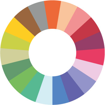Die „Farbpalette“ der Kunden von CM System Die „Fabrpalette“ der Kunden von CM System